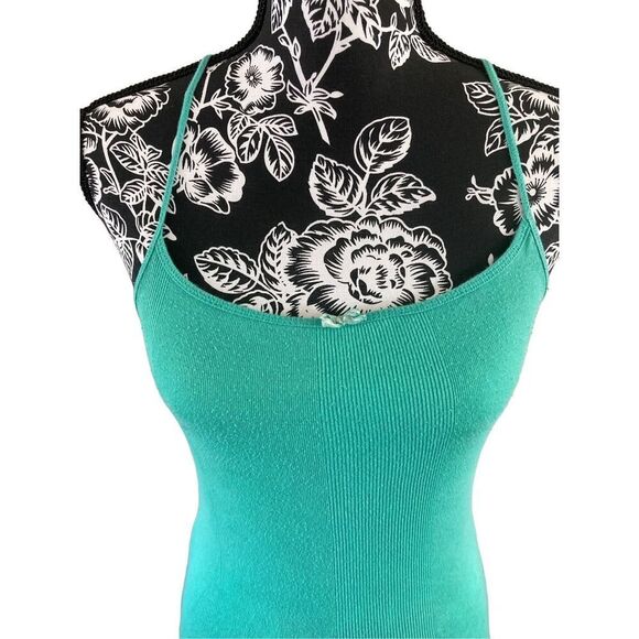 Xhileration Racerback Sleepwear Tank Bow Polkadot Lining Ribbed - Picture 1 of 6